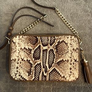 Michael Kors animal print crossbody bag